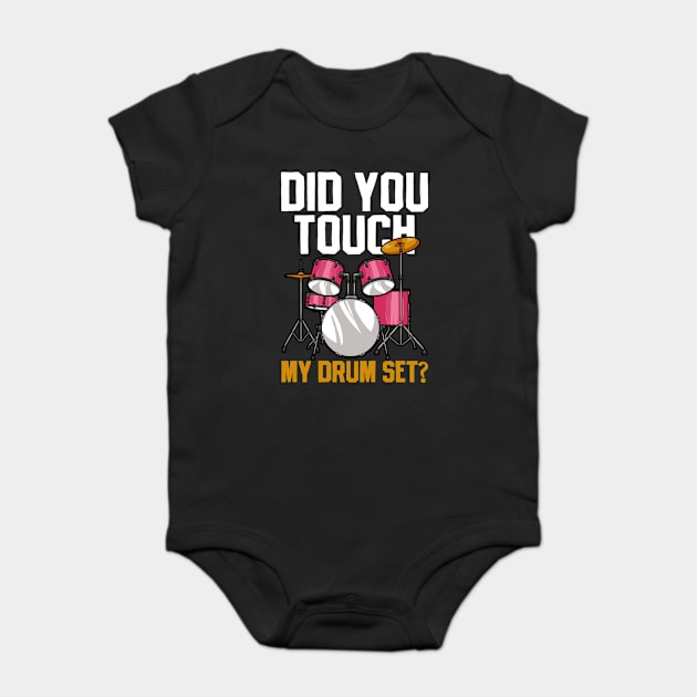 Drummer Drumset Drumming Baby Bodysuit by CreativeGiftShop